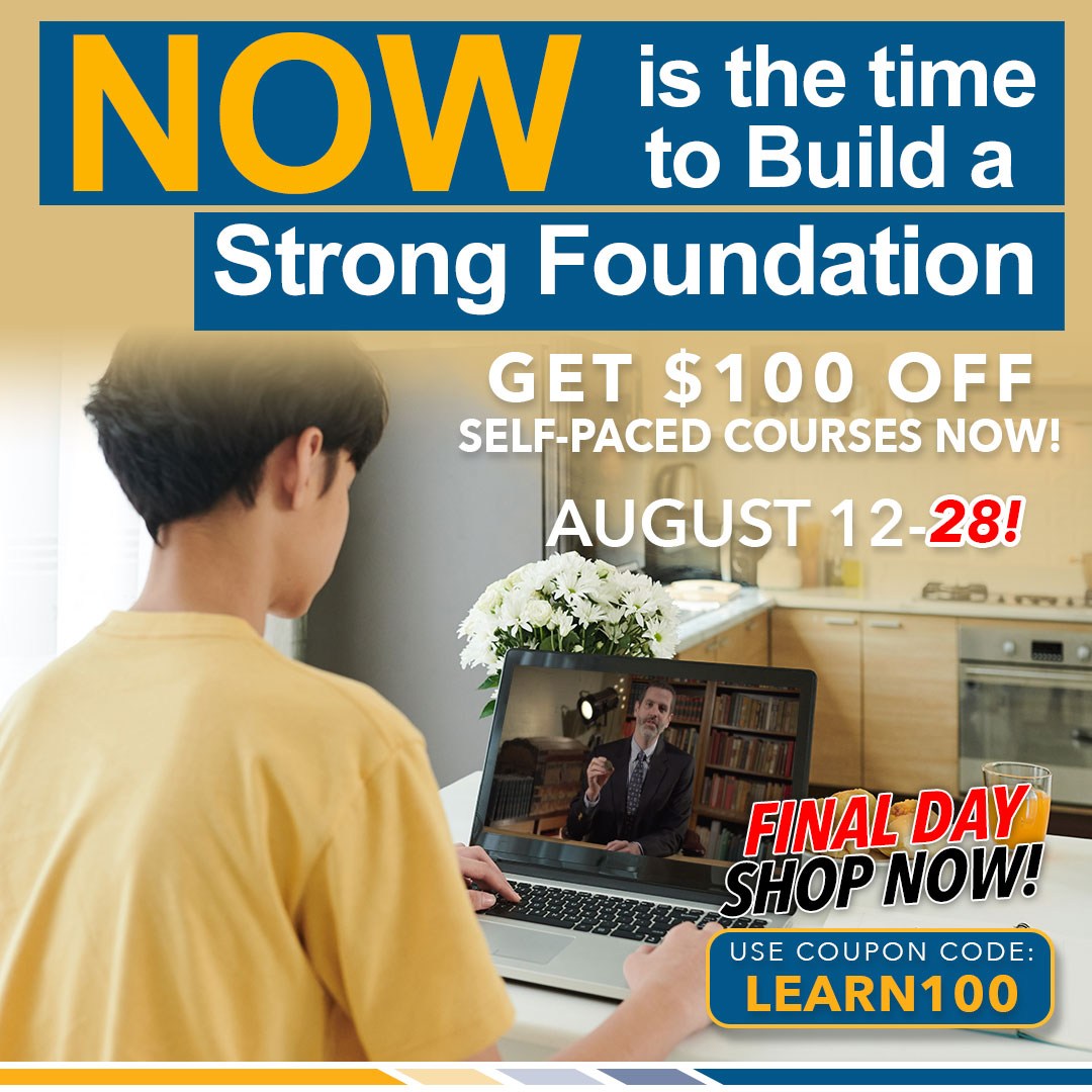 $100 off self-paced courses