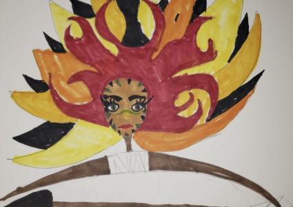 In the Classroom: Grammar Art II - Foreign Masks